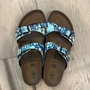 Birkenstock Blue Floral Sandals